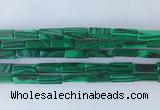 CUBS10 15 inches 4*13mm cuboid synthetic malachite beads wholesale