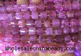 CUBS25 15 inches 8*8mm faceted cube red strawberry quartz gemstone beads