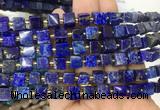 CUBS62 15 inches 6 - 7mm cube lapis lazuli gemstone beads wholesale