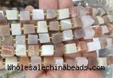 CUBS75 15 inches 7 - 8mm cube colorful moonstone gemstone beads wholesale