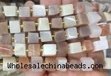 CUBS76 15 inches 8 - 9mm cube colorful moonstone gemstone beads wholesale