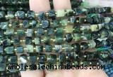 CUBS96 15 inches 6 - 7mm cube emerald gemstone beads wholesale