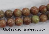 CUG103 15.5 inches 10mm round Chinese unakite beads wholesale