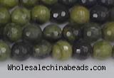 CUJ101 15.5 inches 6mm faceted round African green autumn jasper beads