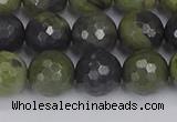 CUJ103 15.5 inches 10mm faceted round African green autumn jasper beads