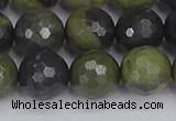 CUJ104 15.5 inches 12mm faceted round African green autumn jasper beads