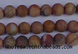 CVJ11 15.5 inches 6mm round matte venus jasper beads wholesale