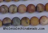 CVJ12 15.5 inches 8mm round matte venus jasper beads wholesale