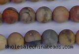 CVJ14 15.5 inches 10mm round matte venus jasper beads wholesale