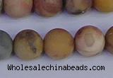 CVJ16 15.5 inches 14mm round matte venus jasper beads wholesale