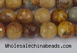 CVJ23 15.5 inches 8mm faceted round venus jasper beads wholesale