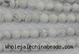 CWB211 15.5 inches 6mm faceted round natural white howlite beads