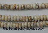 CWB320 15.5 inches 3*6mm rondelle natural howlite turquoise beads