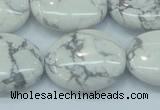 CWB53 15.5 inches 20*25mm oval natural white howlite gemstone beads