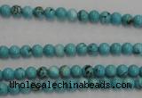 CWB553 15.5 inches 4mm round howlite turquoise beads wholesale