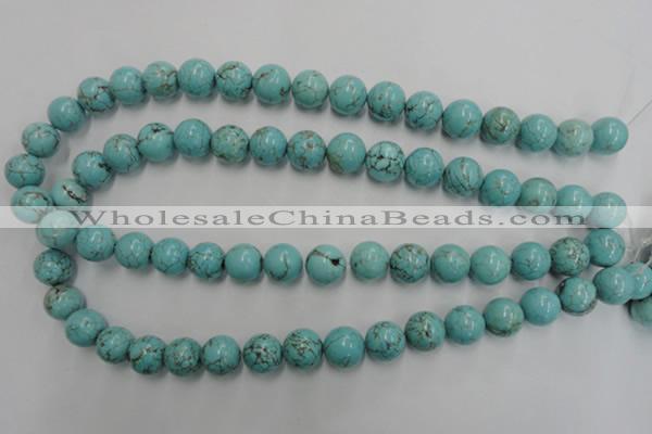 CWB558 15.5 inches 12mm round howlite turquoise beads wholesale