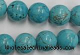 CWB559 15.5 inches 14mm round howlite turquoise beads wholesale