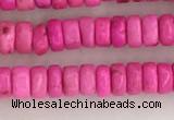 CWB822 15.5 inches 2*4mm tyre howlite turquoise beads wholesale