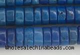 CWB841 15.5 inches 3*6mm tyre howlite turquoise beads wholesale