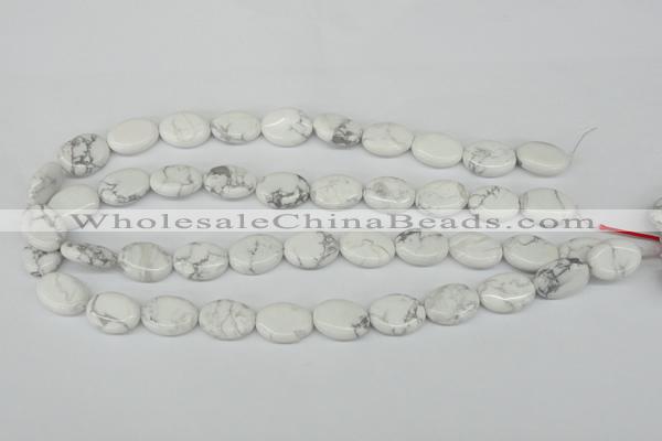 CWB85 15.5 inches 13*18mm oval natural white howlite beads