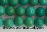 CWB869 15.5 inches 4mm round howlite turquoise beads wholesale