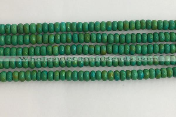 CWB898 15.5 inches 2*4mm rondelle howlite turquoise beads