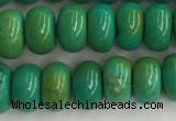 CWB899 15.5 inches 4*6mm rondelle howlite turquoise beads