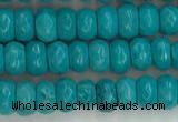 CWB901 15.5 inches 2*4mm faceted rondelle howlite turquoise beads