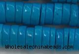 CWB907 15.5 inches 3*8mm tyre howlite turquoise beads wholesale