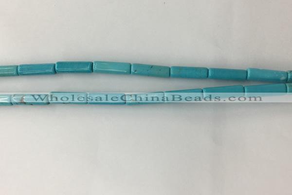 CWB915 15.5 inches 4*13mm tube howlite turquoise beads wholesale