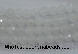 CWH02 15.5 inches 6mm faceted round white jade beads wholesale