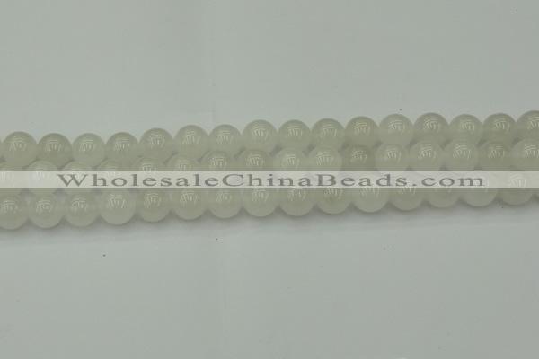 CWH53 15.5 inches 10mm round white jade beads wholesale