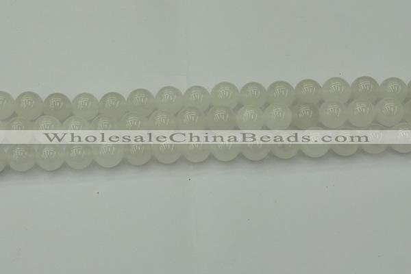 CWH54 15.5 inches 12mm round white jade beads wholesale