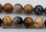 CWJ265 15.5 inches 14mm round wood jasper gemstone beads wholesale