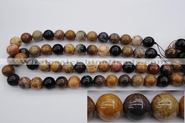 CWJ265 15.5 inches 14mm round wood jasper gemstone beads wholesale