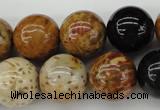 CWJ284 15.5 inches 16mm round wood jasper gemstone beads wholesale