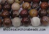 CWJ402 15.5 inches 8mm round wood jasper gemstone beads wholesale