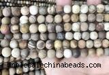 CWJ441 15.5 inches 6mm round matte wood jasper beads wholesale