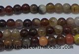 CWJ500 15.5 inches 4mm round Xinjiang wood jasper beads wholesale