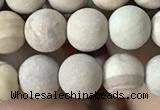 CWJ521 15.5 inches 6mm round matte wooden jasper beads wholesale