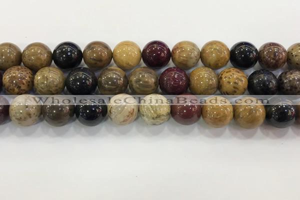 CWJ585 15.5 inches 14mm round wooden jasper beads wholesale