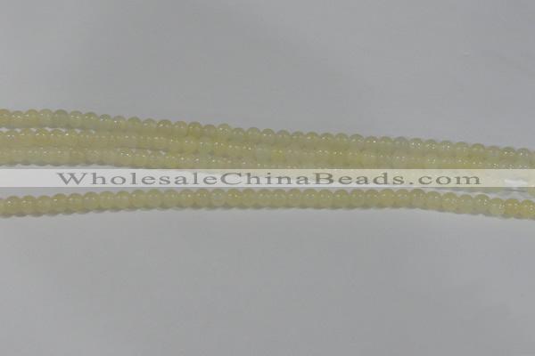 CYJ159 15.5 inches 4mm round yellow jade beads wholesale