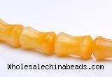 CYJ21 9*13mm bone shape yellow jade gemstone beads Wholesale