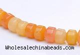 CYJ25 5*6mm rondelle yellow jade gemstone beads Wholesale