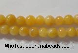 CYJ251 15.5 inches 6mm round yellow jade beads wholesale