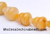 CYJ27 6*10mm calabash yellow jade gemstone beads Wholesale