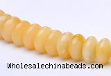 CYJ29 16 inch 4*8mm roundel yellow jade gemstone beads Wholesale