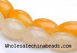 CYJ34 16 inch 10*14mm rice yellow jade gemstone beads Wholesale