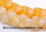 CYJ42 16 inch 9*12mm dumbbell-shaped yellow jade gemstone beads