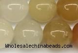 CYJ658 15 inches 10mm round yellow jade beads